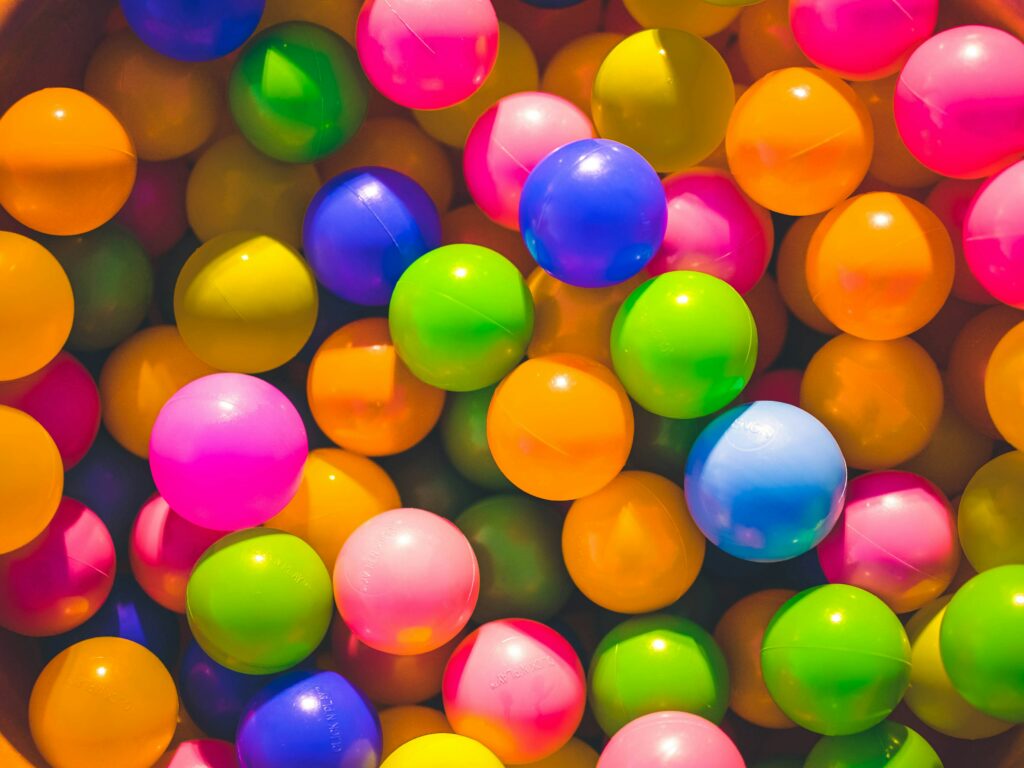 Balles multicolores